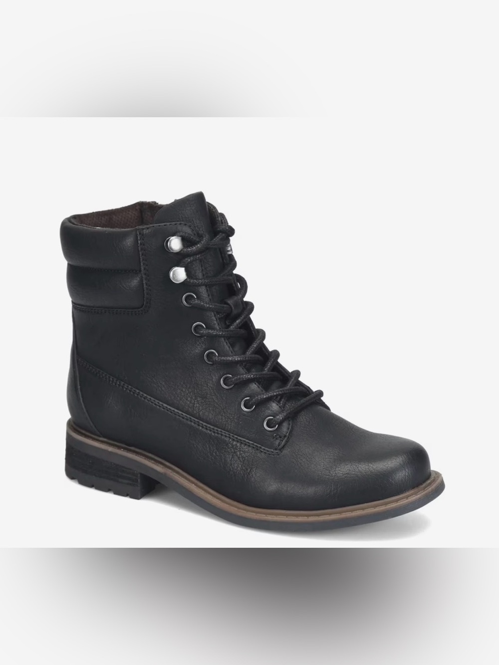 NIB b.o.c. Born Concept Black Lace Up Side Combat Boots Size 7